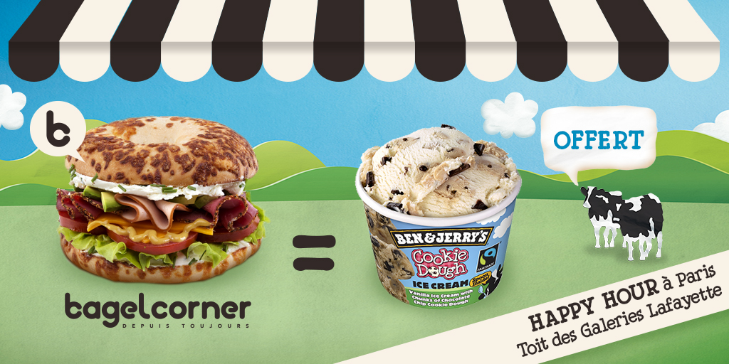 Bagel Corner et Ben&Jerry’s organisant l’Ice Cream Hour