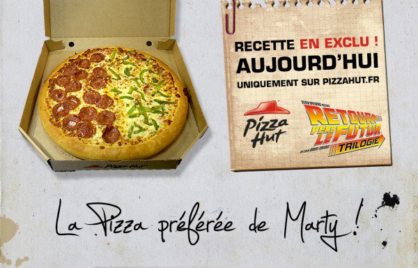 Pizza Hut commercialise la Pizza du film « Retour Vers le Futur »