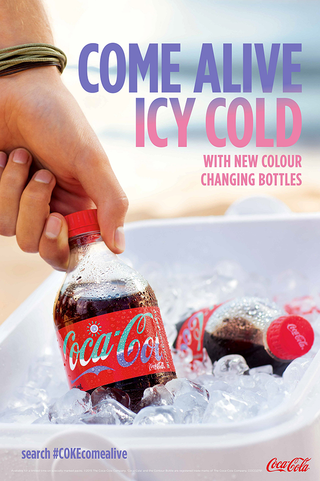 La bouteille Coca-Cola qui change de couleur selon sa fraicheur