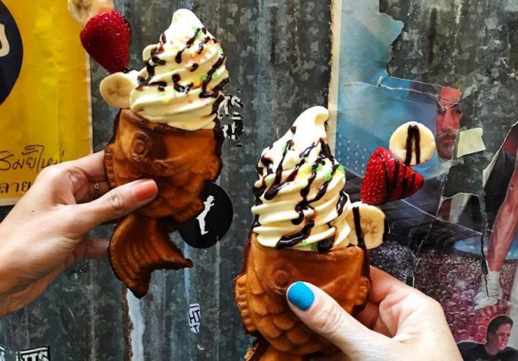 Mangez votre glace dans un cornet en forme de poisson