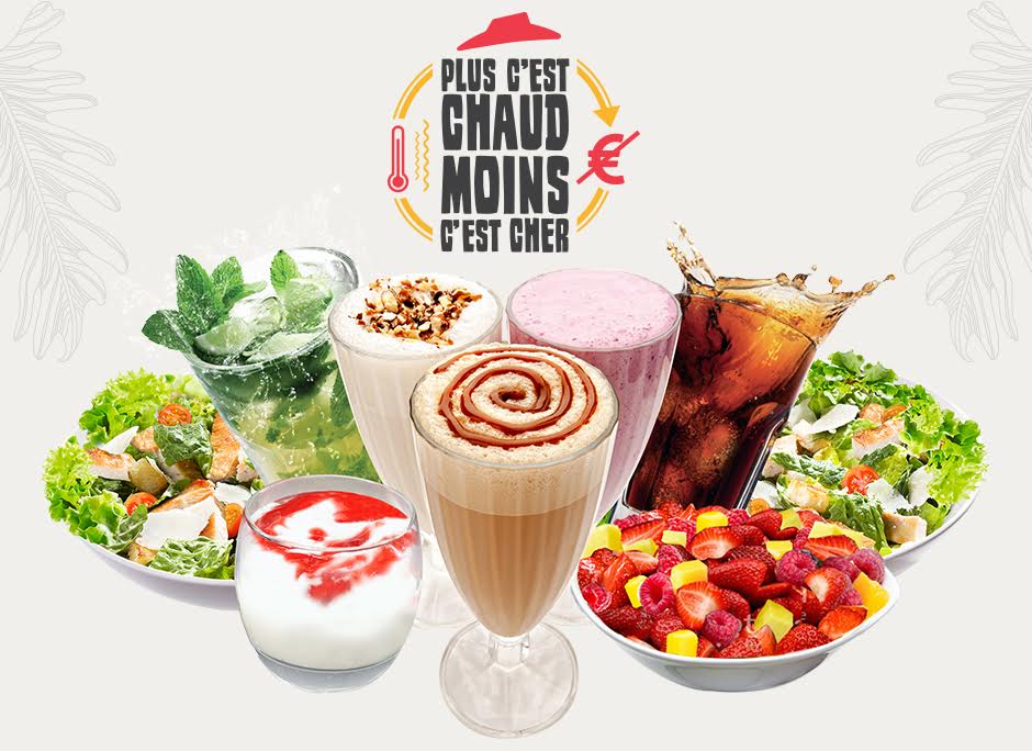Plus c’est chaud, moins c’est cher ! C’est le deal du moment des Restaurants Pizza Hut