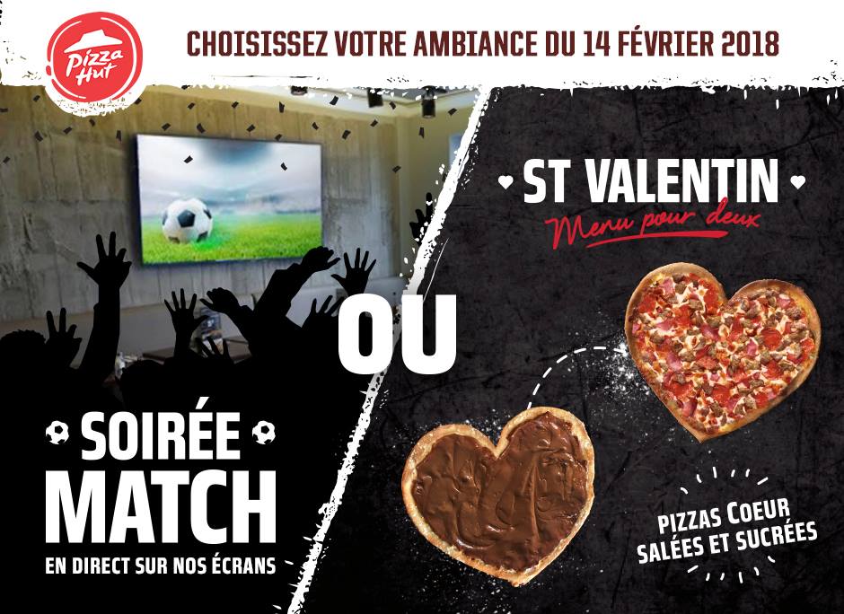Célébrez la St Valentin avec des pizzas en forme de coeur dans les Restaurants Pizza Hut